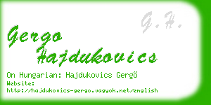 gergo hajdukovics business card